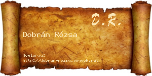 Dobrán Rózsa névjegykártya