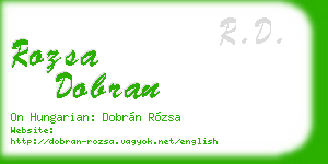 rozsa dobran business card