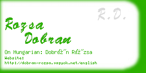 rozsa dobran business card